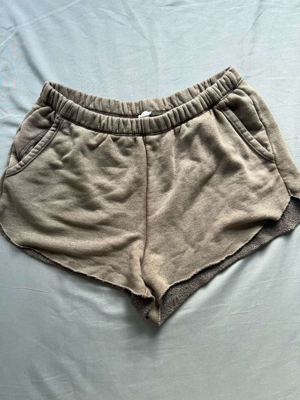 aerie Army Green Terry Athletic Lounge Shorts